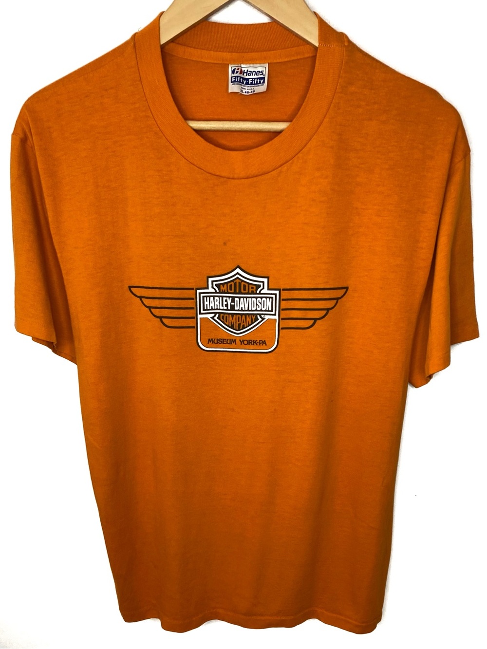 Vintage 80s Harley Davidson Museum York, PA Single Stitch T Shirt Made In USA XL